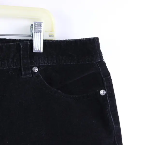 Style & Co Women's Black Corduroy Pants Petite Size 8 Trousers