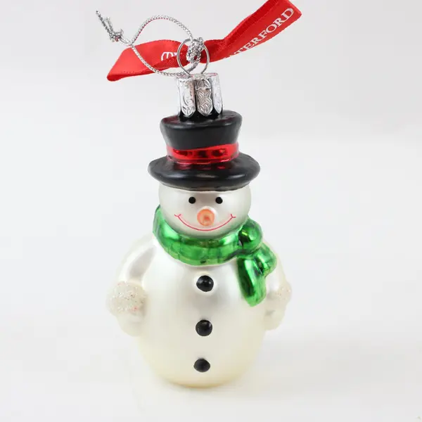 Waterford Holiday Heirlooms Set of 3 Snowmen Ornaments With Tag Good 