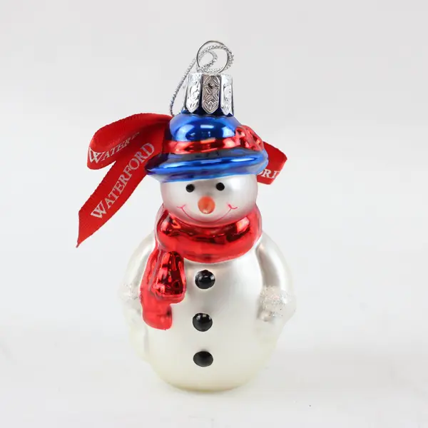 Waterford Holiday Heirlooms Set of 3 Snowmen Ornaments With Tag Good 