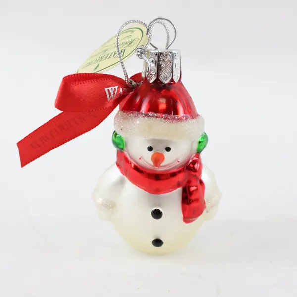 Waterford Holiday Heirlooms Set of 3 Snowmen Ornaments With Tag Good 