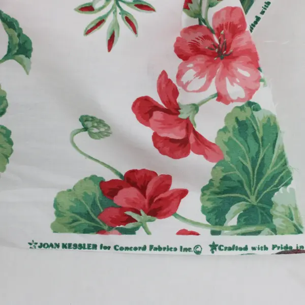 VTG Joan Kessler Concord Fabrics Geranium Scrap Fabric 3.5 Yds x 44"