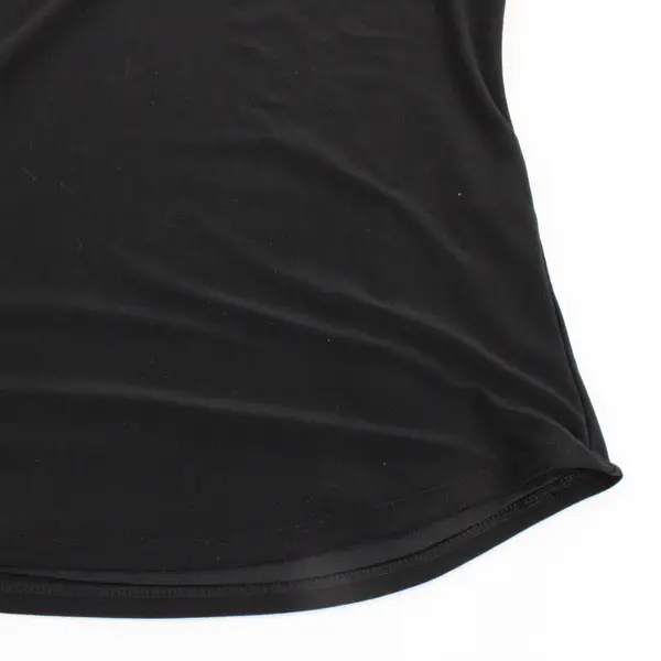 White House Black Market Women's Black Sleeveless V-Neck Blouse Small