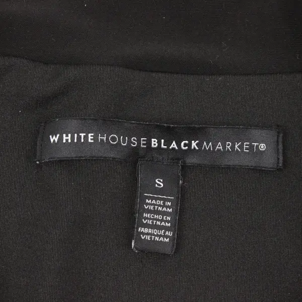 White House Black Market Women's Black Sleeveless V-Neck Blouse Small