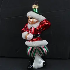 Christopher Radko Vintage 1996 Blown Glass Ornament Snow Fun 5.5" Good
