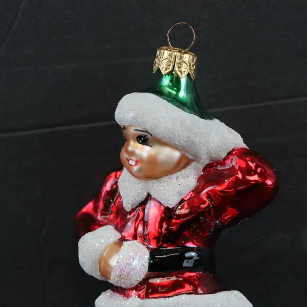 Christopher Radko Vintage 1996 Blown Glass Ornament Snow Fun 5.5" Good