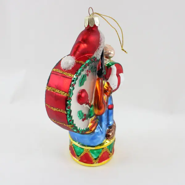 VTG Walt Disney Classics Santa's Best Goofy Blown Glass Ornament 6.5"