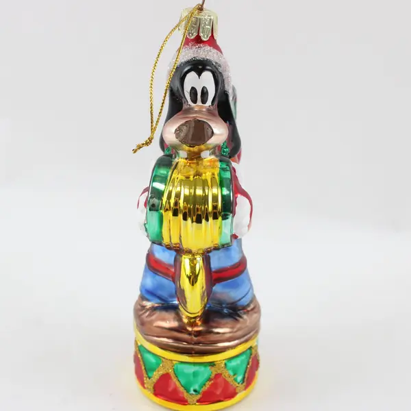 VTG Walt Disney Classics Santa's Best Goofy Blown Glass Ornament 6.5"