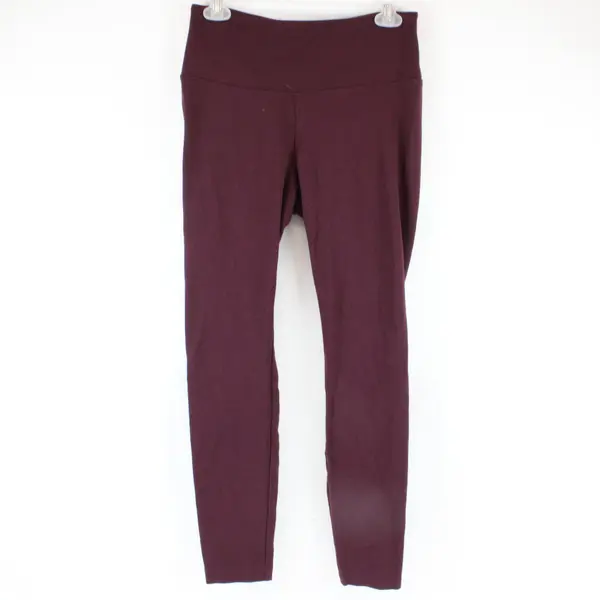 White House Black Market Runway Legging Women Size 10 High Waisted Maroon 
