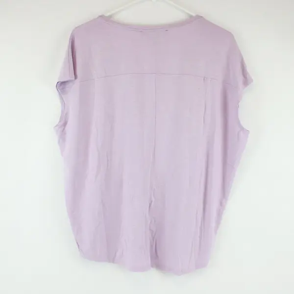 White House Black Market Lilac V-Neck T-Shirt Women's Top Size Medium