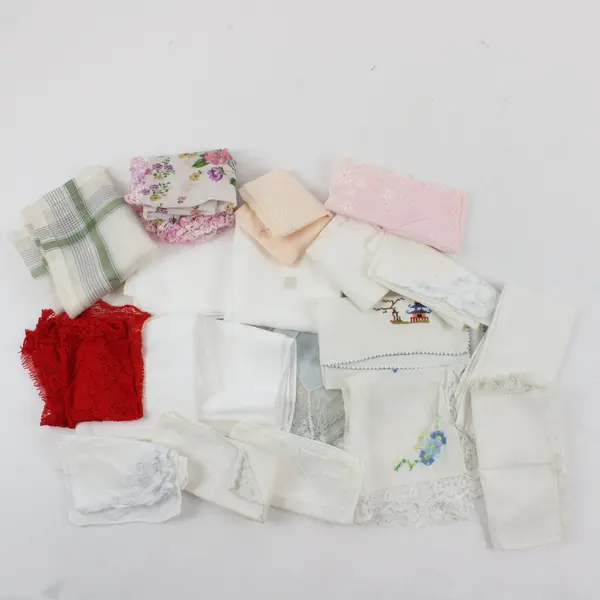 Lot of 20 Vintage Handkerchiefs DIY Upcycling FLAWED