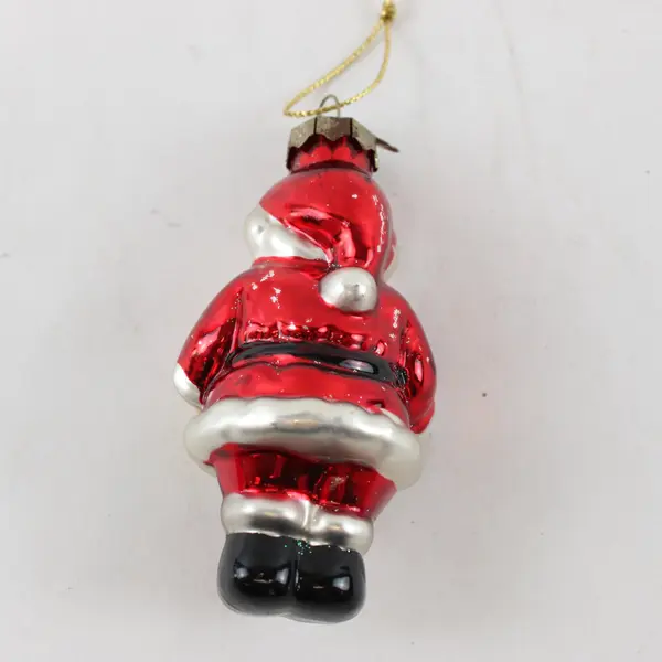 Vintage Thomas Pacconi Blown Glass Christmas Santa Ornament 3" Tall Good