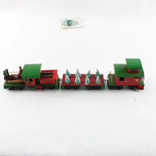 Roman Inc. Douglas Norrgard Wooden Evergreen Express Christmas Train 1986