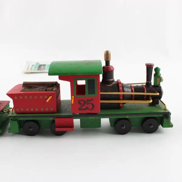 Roman Inc. Douglas Norrgard Wooden Evergreen Express Christmas Train 1986