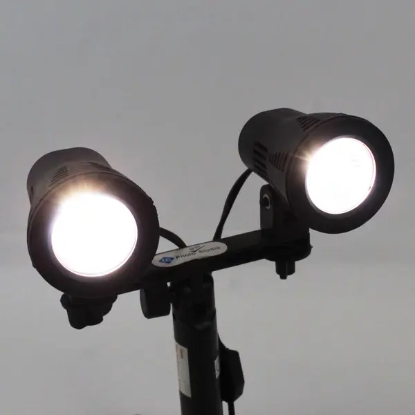 LS Pro Photo Studio Dual Head LED Video Light Tabletop Tripod Lighting Stand