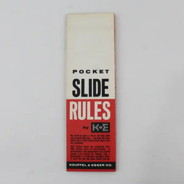 Vintage K&E Keuffel Esser 4083-3 Log Duplex Vector Slide Rule Case and Box