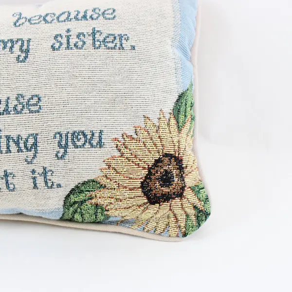 I Smile Because You're My Sister Funny Sister Pillow Gift
