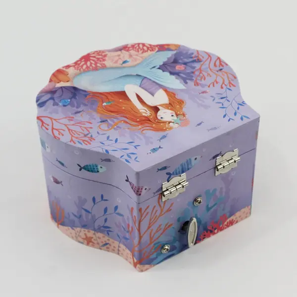 Djeco Little Big Room Musical Mermaid Clamshell Jewelry Box 