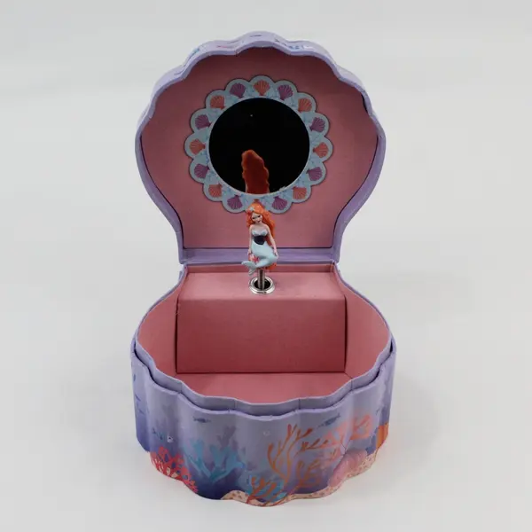 Djeco Little Big Room Musical Mermaid Clamshell Jewelry Box 