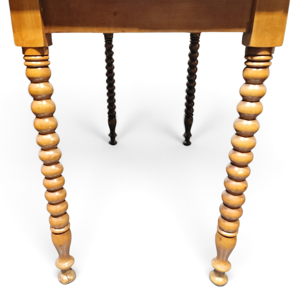 Vintage Solid Wood Drop Leaf Table Turned Spindle Legs - Local Pickup Only