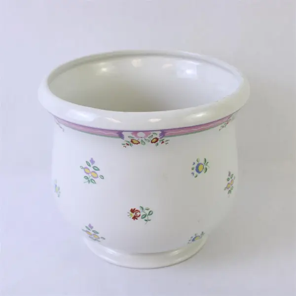 Vintage Laura Ashley Alice Centerpiece Bowl Planter Ivory Floral