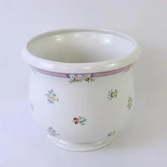 Vintage Laura Ashley Alice Centerpiece Bowl Planter Ivory Floral