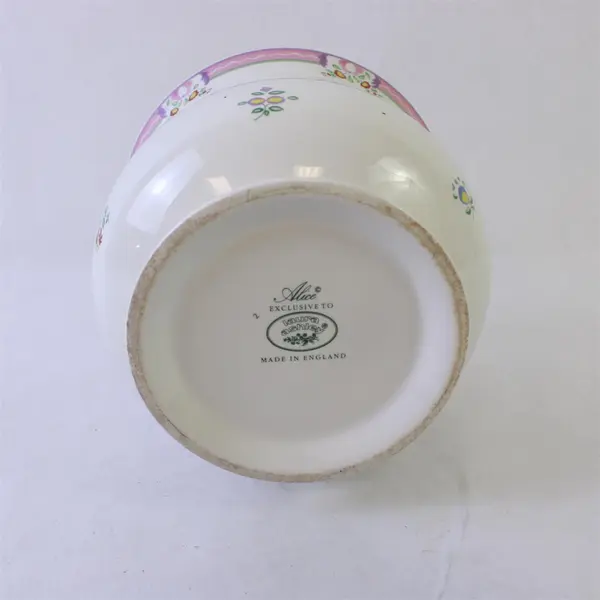 Vintage Laura Ashley Alice Centerpiece Bowl Planter Ivory Floral