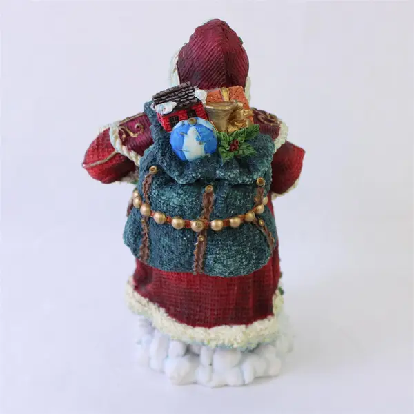 Galleria Lucchese Roman Inc Santa Resin Figurine 1996 with Bag & Tree
