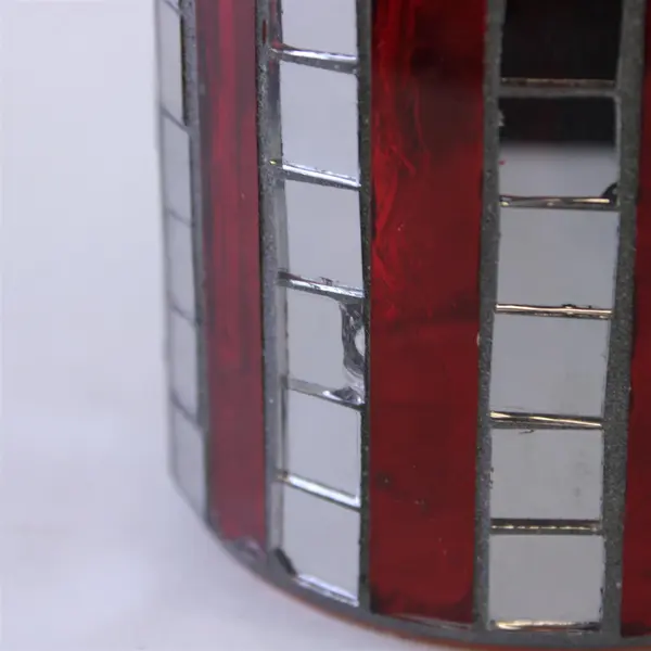 Tripar 14303 Decorative Red Silver Vase Candleholder 8in