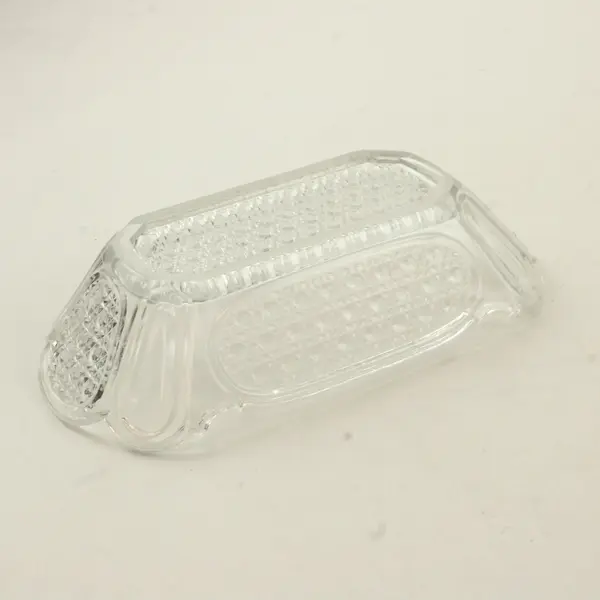 Vintage Clear Pressed Glass Relish Dish 8in