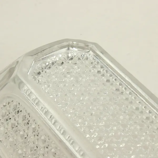 Vintage Clear Pressed Glass Relish Dish 8in
