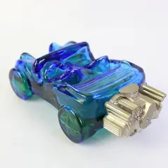 Avon Dune Buggy Spicy After Shave 5 Fl Oz Blue Glass Bottle