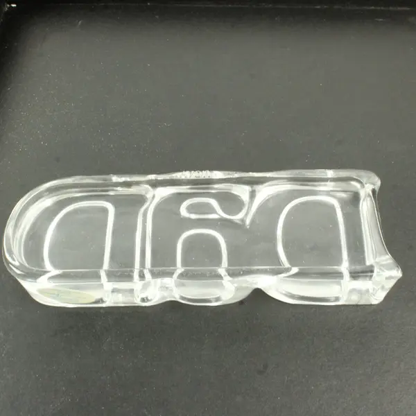 Vintage Avon Fostoria Clear Glass DAD Paperweight Father's Day Exclusive Gift