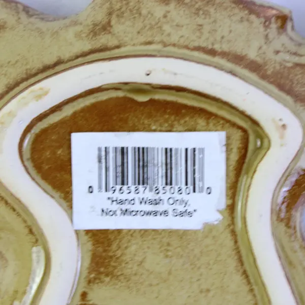 Ceramic Leaf Shaped Dish Decorative Collectible Catchall 7in