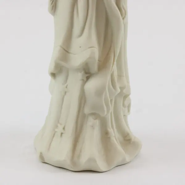 Vintage White Bisque Angel Figurine Holding Harp 11-3/4in Tall
