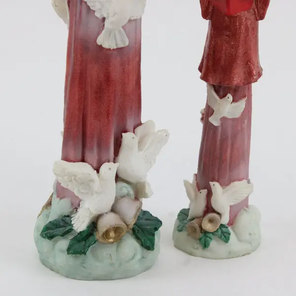 Ganz Set of 2 African American Choir Angel Figurines Red Robes Decor
