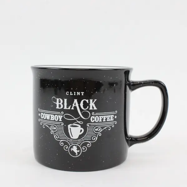Clint Black Cowboy Coffee Black Ceramic Mug Country Music Collectible