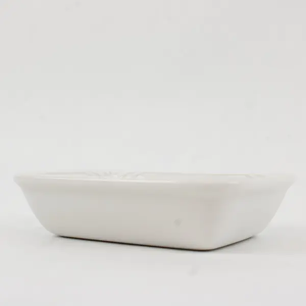 Set of 4 Vintage Gerosco Inc White Rectangular Porcelain Dishes 50-877