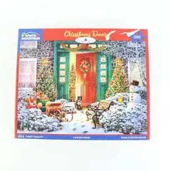 White Mountain Christmas Door Jigsaw Puzzle 500 Pc 