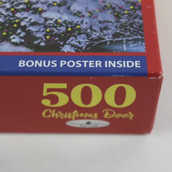 White Mountain Christmas Door Jigsaw Puzzle 500 Pc 