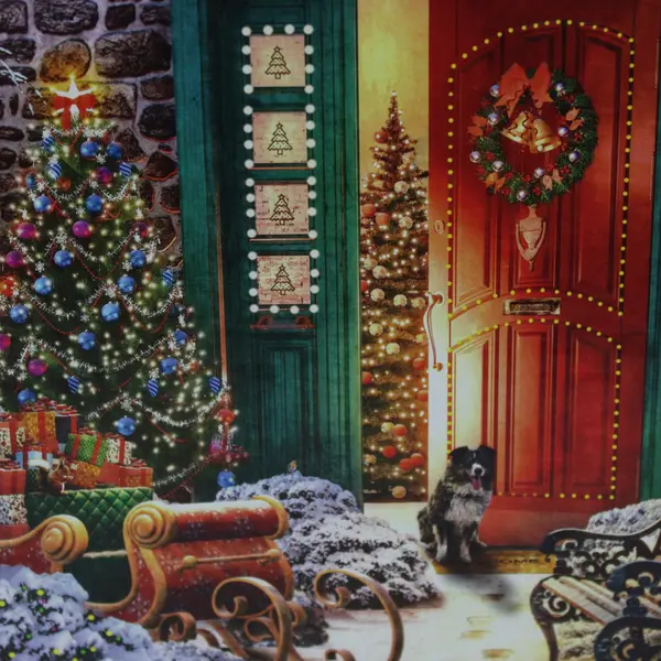 White Mountain Christmas Door Jigsaw Puzzle 500 Pc 