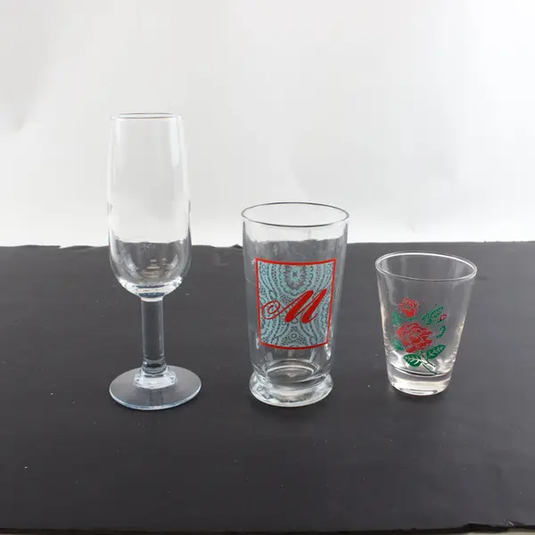 Lot of 3 Barware Drinking Glasses Set Home Bar Replacement Pieces