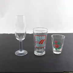 Lot of 3 Barware Drinking Glasses Set Home Bar Replacement Pieces
