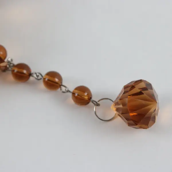 Lot of 6 Raz Imports Vintage Amber Acrylic Candle Drip Catchers Prisms
