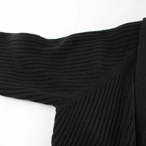 Apostrophe Women's XL (18-20) Black Open Front Long Sleeve Knit Cardigan