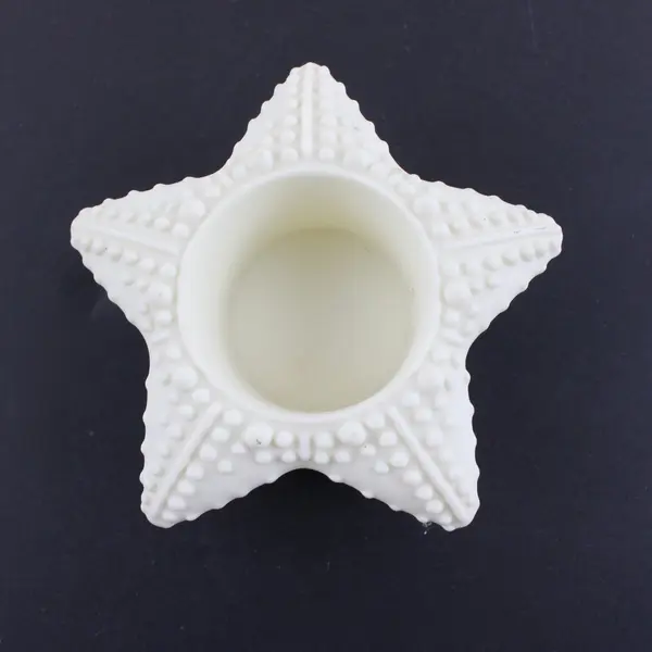 Lot of 4 PartyLite Sea Drifters White Bisque Porcelain Tealight Holders
