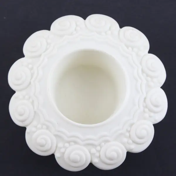 Lot of 4 PartyLite Sea Drifters White Bisque Porcelain Tealight Holders