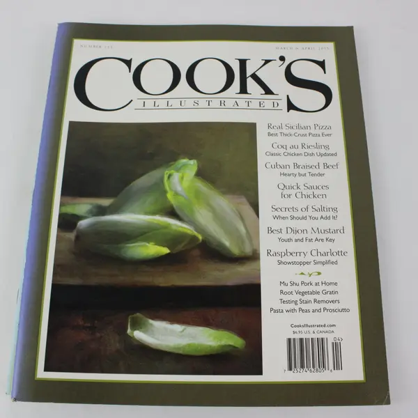 Lot of 5 Cook's Illustrated 2015 Back Issues Magazines as Pictured