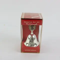 M.J. Hummel 1987 Candle Light Drawing #412 Christmas Bell Silver-Plated LE