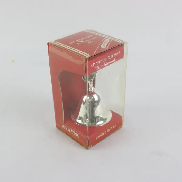 M.J. Hummel 1987 Candle Light Drawing #412 Christmas Bell Silver-Plated LE