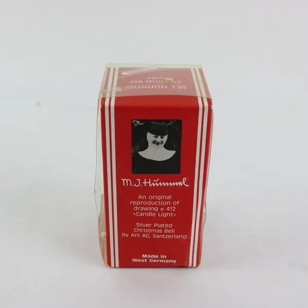 M.J. Hummel 1987 Candle Light Drawing #412 Christmas Bell Silver-Plated LE